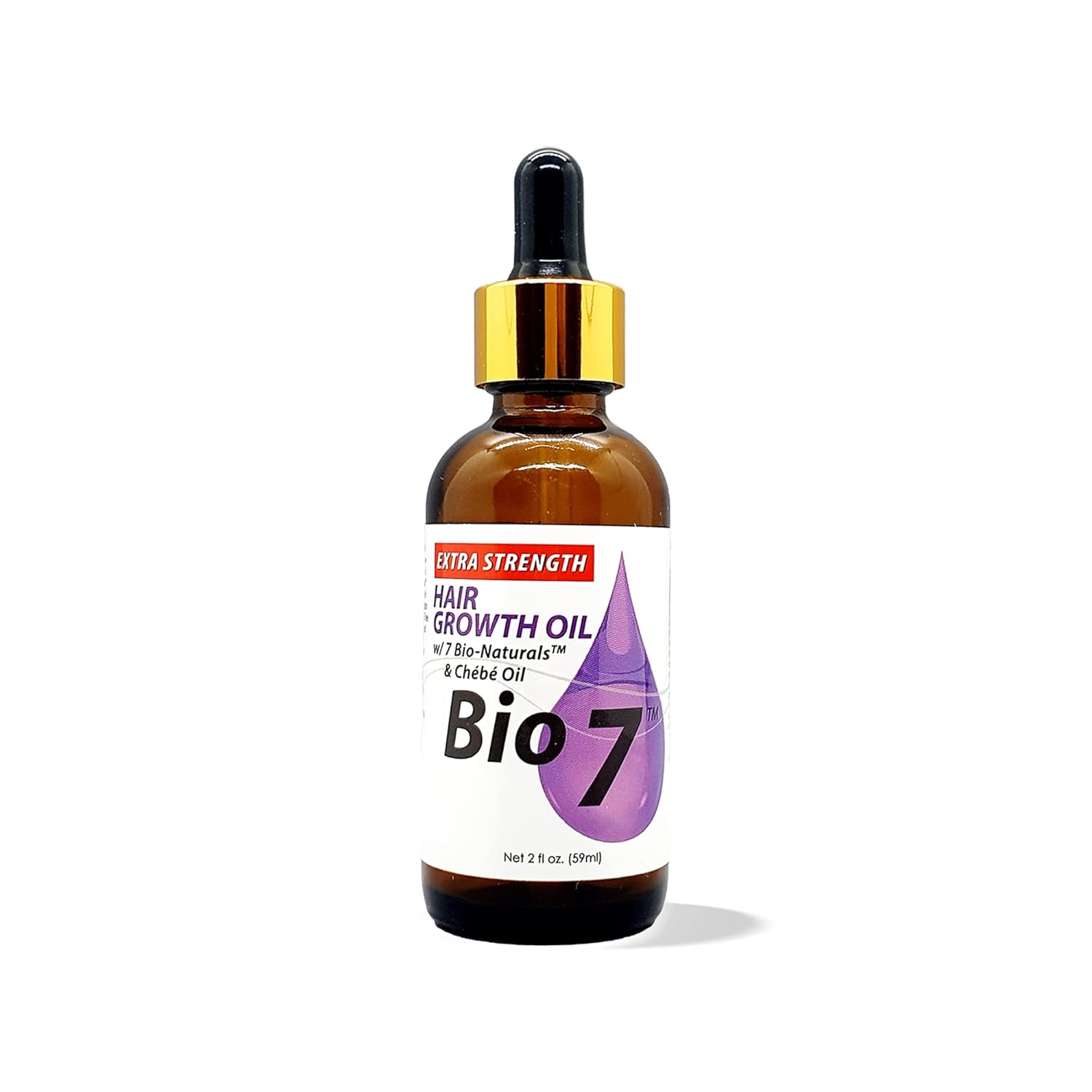 BIO7 EXTRA STRENGTH HAIR GROWTH OIL W/ 7 BIO-NATURALS CHÉBÉ OIL 2oz